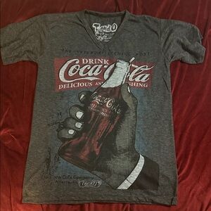 Coca Cola Vintage Style Charcoal Tee